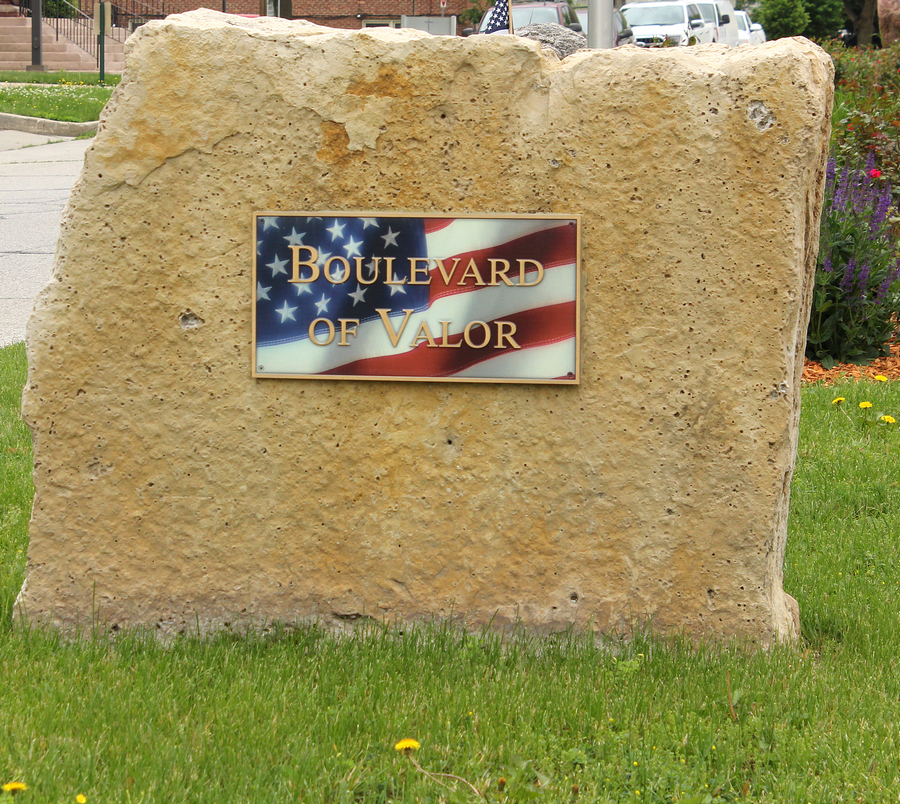 Boulevard of Valor monument in Webster City, IA