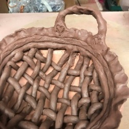 Woven Clay Strawberry Basket