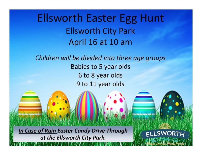Ellsworth Iowa Easter Egg Hunt poster